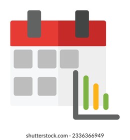 clean simple calendar icon flat style design isolated on white background