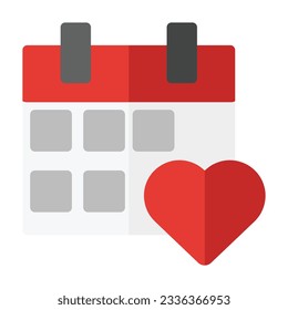 clean simple calendar icon flat style design isolated on white background