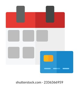 clean simple calendar icon flat style design isolated on white background