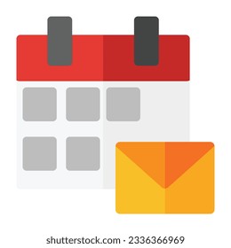 clean simple calendar icon flat style design isolated on white background