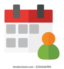 diseño de estilo plano de icono de calendario simple limpio aislado en fondo blanco
