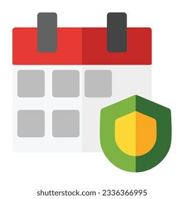clean simple calendar icon flat style design isolated on white background