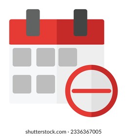 diseño de estilo plano de icono de calendario simple limpio aislado en fondo blanco