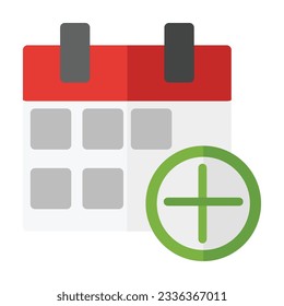 clean simple calendar icon flat style design isolated on white background