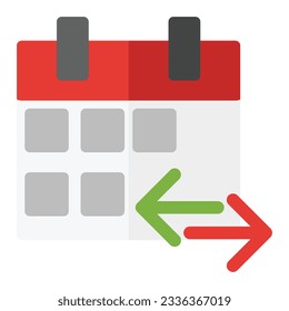 clean simple calendar icon flat style design isolated on white background