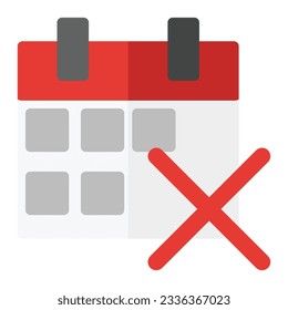 clean simple calendar icon flat style design isolated on white background