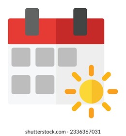 clean simple calendar icon flat style design isolated on white background