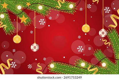 Fundo de Natal limpo e simples com lâmpada