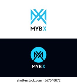 Clean simple company M letter logo sign vector design