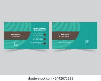 Clean simple creative business card design template