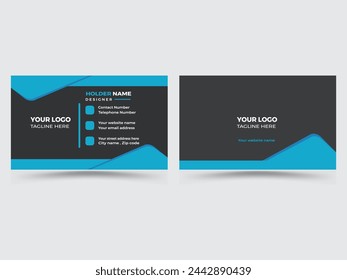 Clean simple creative business card design template