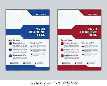 Clean simple creative business flyer design template