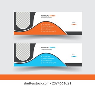 Diseño de firma de correo electrónico limpio y simple, creativo