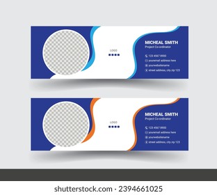 Diseño de firma de correo electrónico limpio y simple, creativo