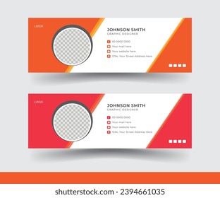 Diseño de firma de correo electrónico limpio y simple, creativo