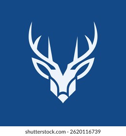 clean and simple deer head logo inmodern vector 