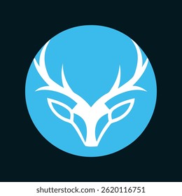 clean and simple deer head logo inmodern vector 