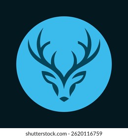 clean and simple deer head logo inmodern vector 