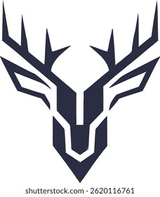 clean and simple deer head logo inmodern vector 