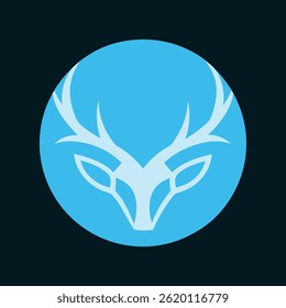 clean and simple deer head logo inmodern vector 