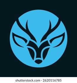 clean and simple deer head logo inmodern vector 