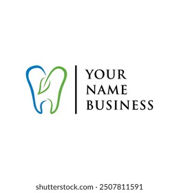 clean and simple dental health logo concept