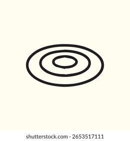 A clean and simple design featuring concentric circles perfect for backgrounds logos or abstract illustrations with a minimalist touch and neutral color palette