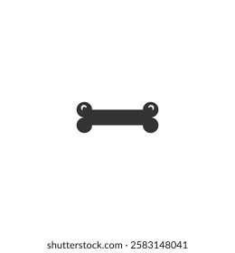 A clean and simple design showcasing a stylized cartoon bone icon centered on a white background.