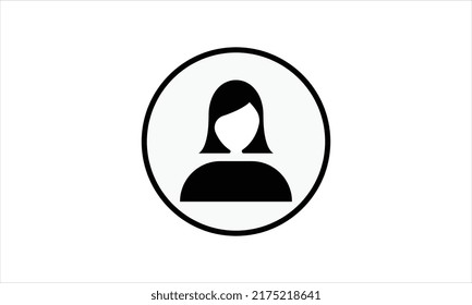 Clean and simple design for user profile icon. Vector stock illustration.