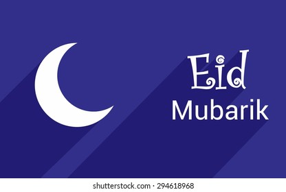 Clean and simple Eid Mubarak text design. Vector illustration.Eps 10 vector file.