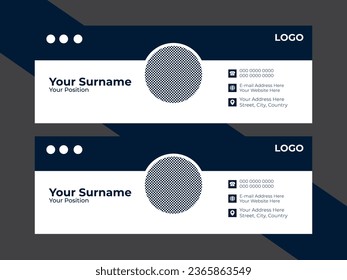 Diseño de firma de correo electrónico simple y limpio