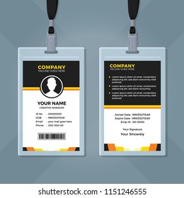 Clean And Simple Employee ID Card Template