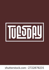 Una Ilustración vectorial plana limpia y simple que representa el martes, ideal para la programación, planificación y gráficos de organización.
