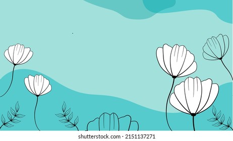 clean and simple flower plant theme background design