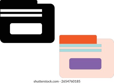 A clean and simple folder icon perfect for use in digital dashboards, user interfaces, file management systems, and applications.