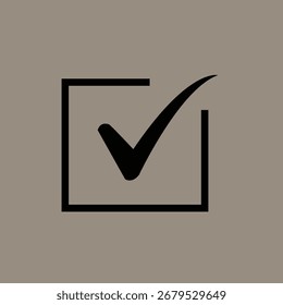 Un gráfico limpio y sencillo con un símbolo de marca de verificación universalmente reconocido. Este diseño versátil es perfecto para indicar Aprobación, finalización o corrección en varias aplicaciones.
