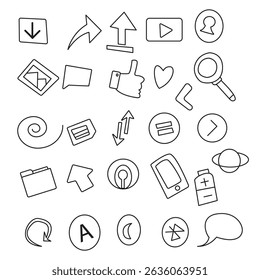 A clean and simple handdrawn doodle suitable for backgrounds, templates, and commercial projects.