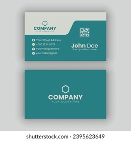 Clean and simple horizontal business card template - professional business card