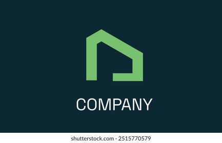 Diseño de logotipo de casa limpio y simple para bienes raíces, servicios para el hogar e identidad de marca minimalista
