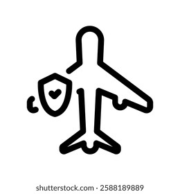 A clean and simple icon for flight safety