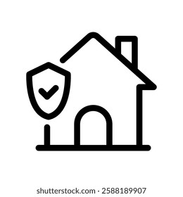 A clean and simple icon for insured housing
