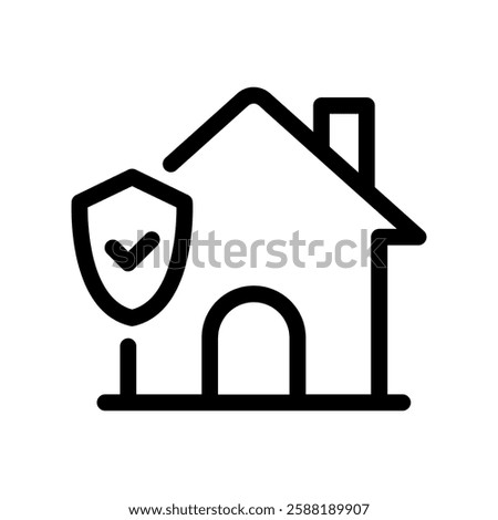 A clean and simple icon for insured housing