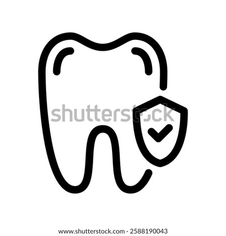 A clean and simple icon for quality assurance, tooth