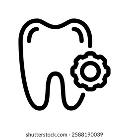 A clean and simple icon for tooth treatment