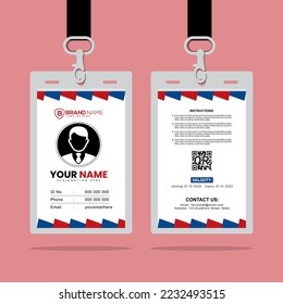 Clean and Simple ID Card Design Template. Simple Business ID Card Design Template, Clean and Smooth. Modern Clean ID Card Template. Staff and Student Card Design Template.