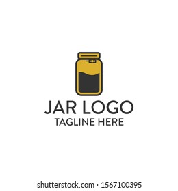 Clean and Simple Jar Logo Icon Vector Design