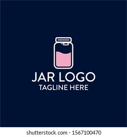 Clean and Simple Jar Logo Icon Vector Design