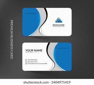  Clean and simple light business card template vector design