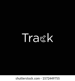 Clean and simple logo design of audio with black background colours - EPS10 - Vector.