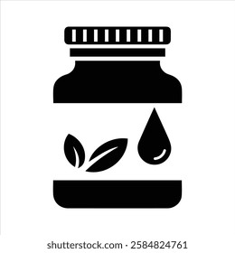 Clean and Simple Medicine Bottle Icon Vector Illustration
